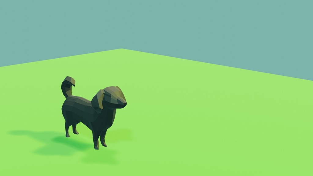 Low poly dog / puppy