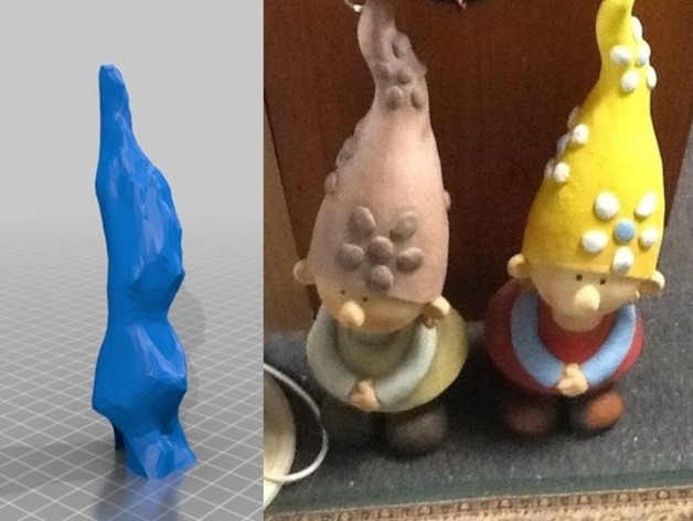 blank colour gnome scanned with 123d catch edited with tinkercad