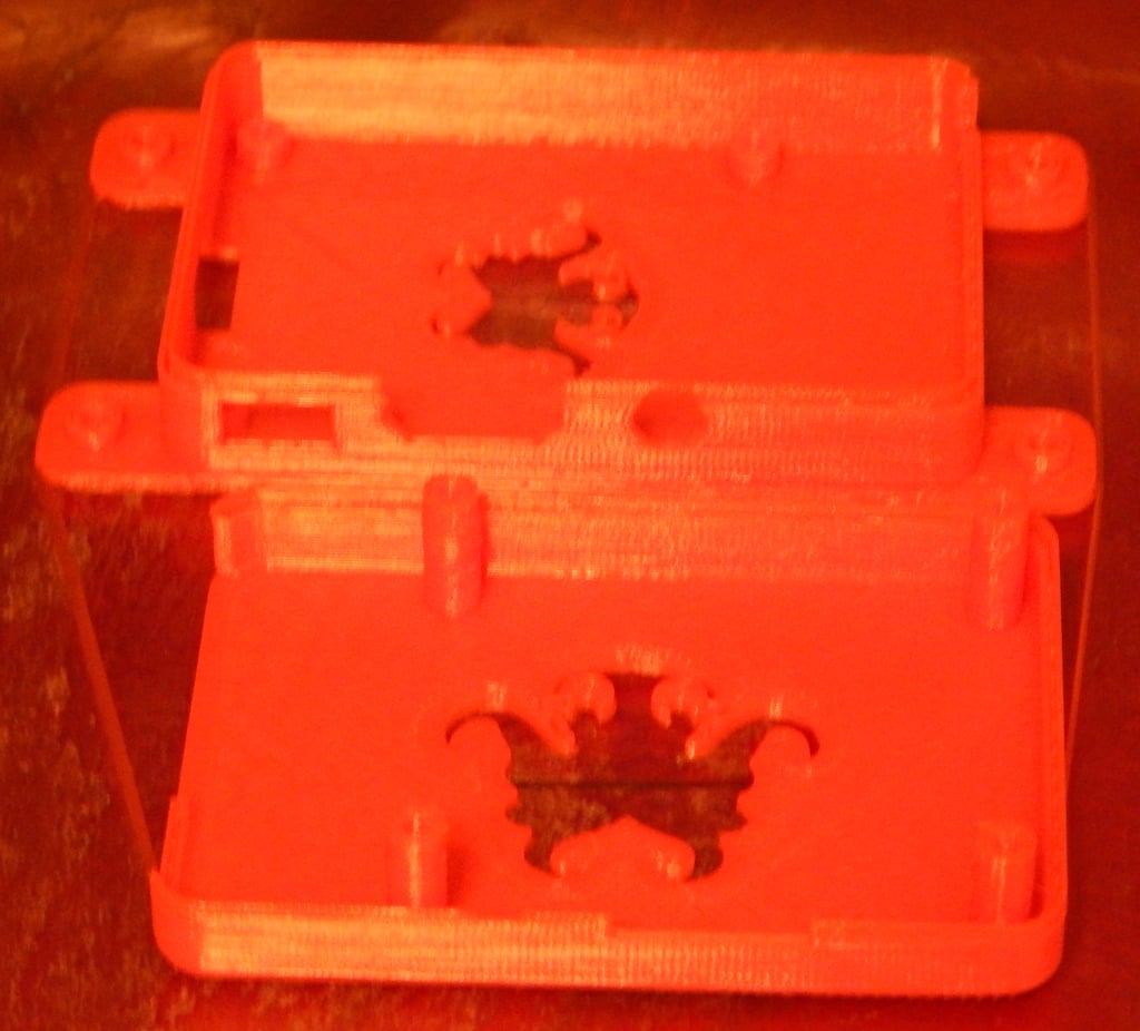 Derivitive of RichRap's RasPi Model B design using the same OctoPrint and MM2 bracket from my Model B+ Case.