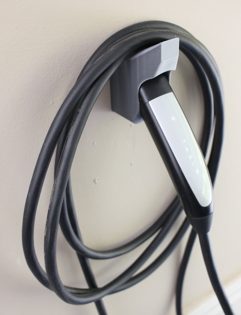 Tesla Wall Charger Plug Holder with Cable Hook