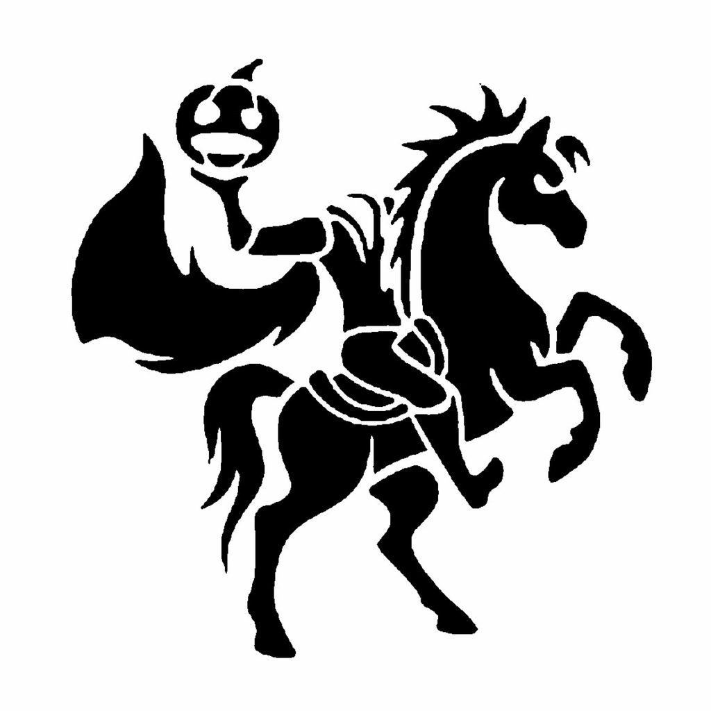 Headless horseman stencil
