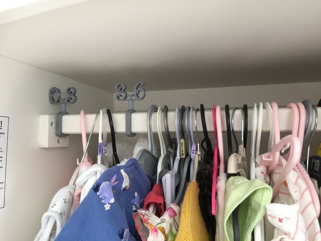 Baby Wardrobe Clothes Dividers by age in months 