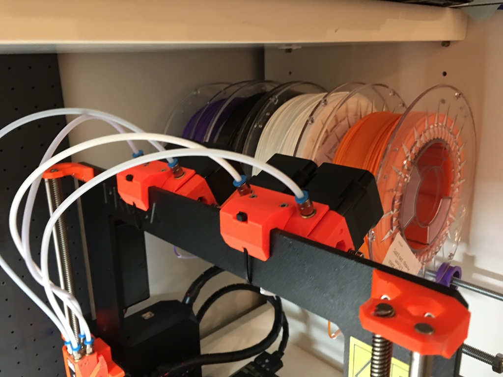 Compact multiple spool holder for small spaces