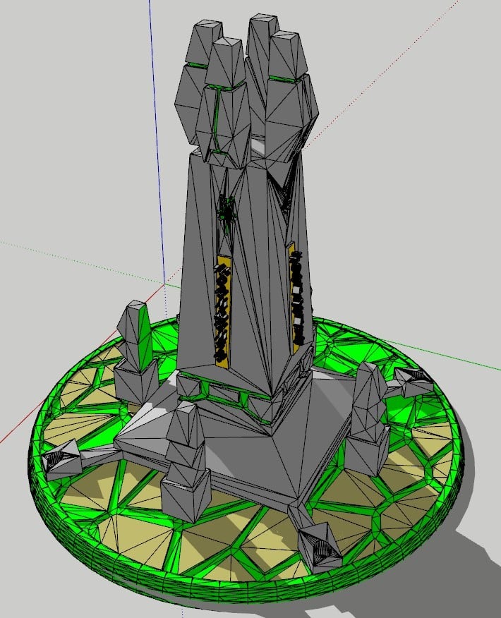 Undead Obelisk with Gauss Cannon