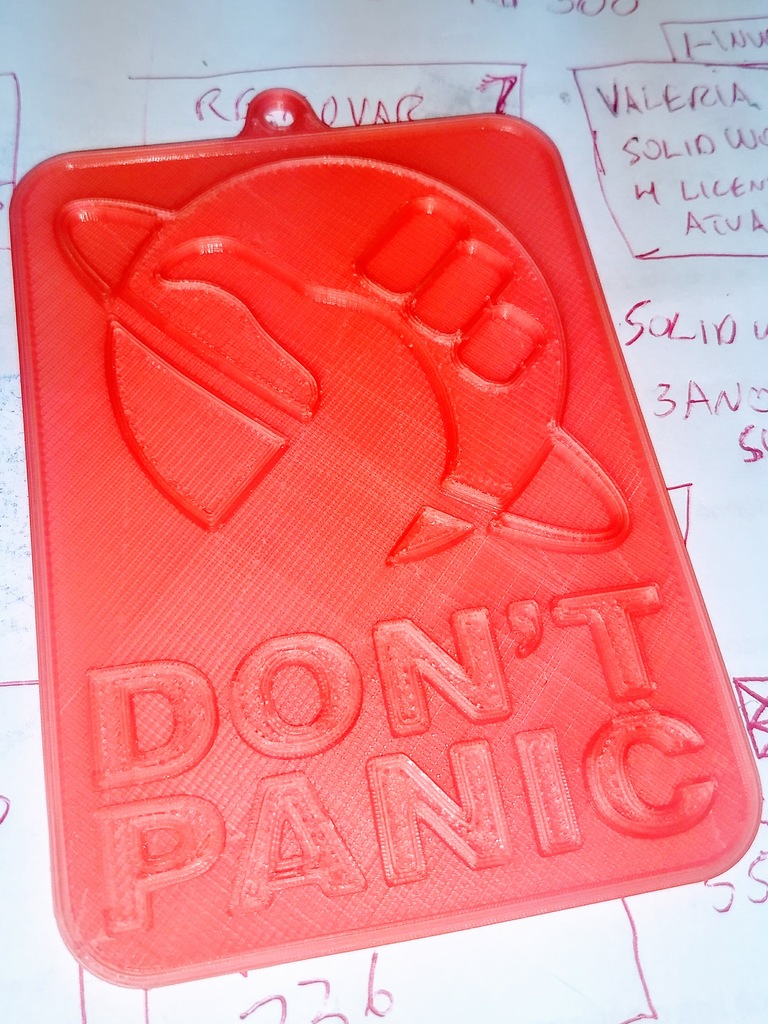 Hitchhiker's Guide to The Galaxy Don't Panic door plate.