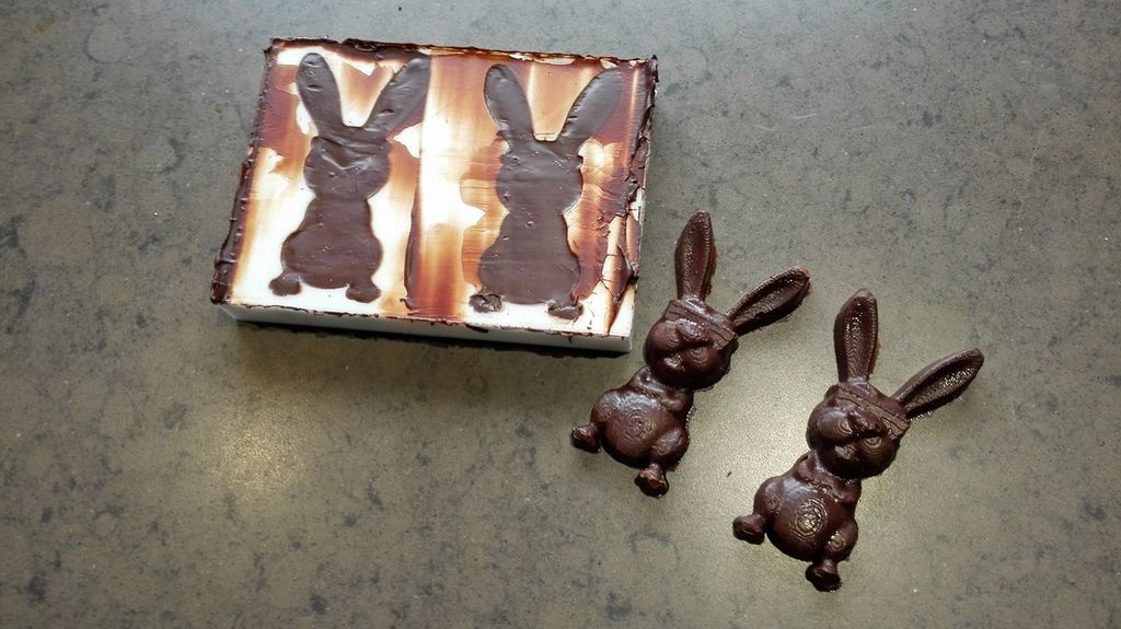 Easter bunny twin chocolate mold
