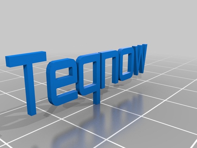 Teqnow in 3D-letters