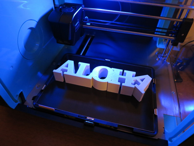 aloha - variable WORD Sculpture