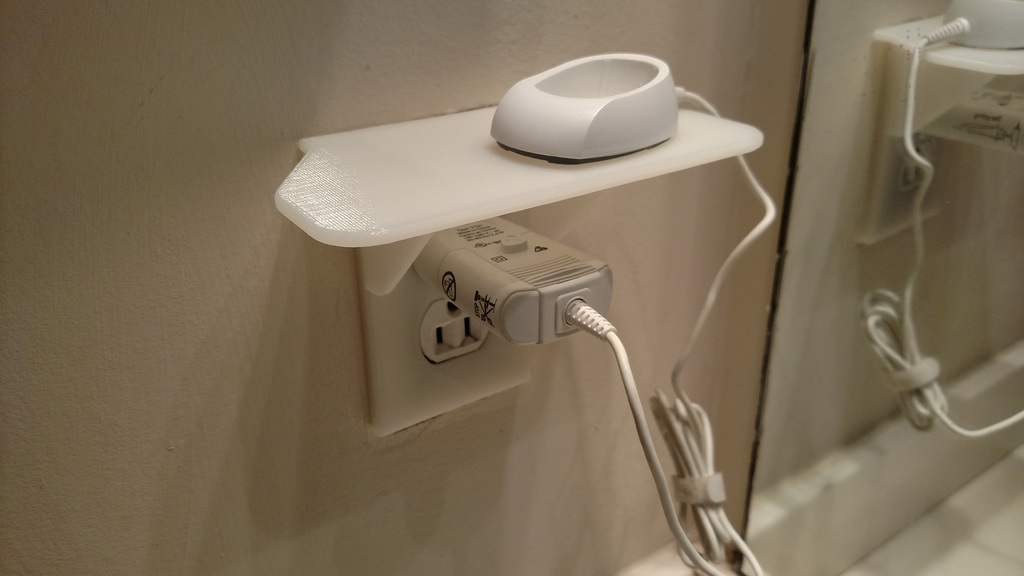 Household Electrical Outlet Shelf