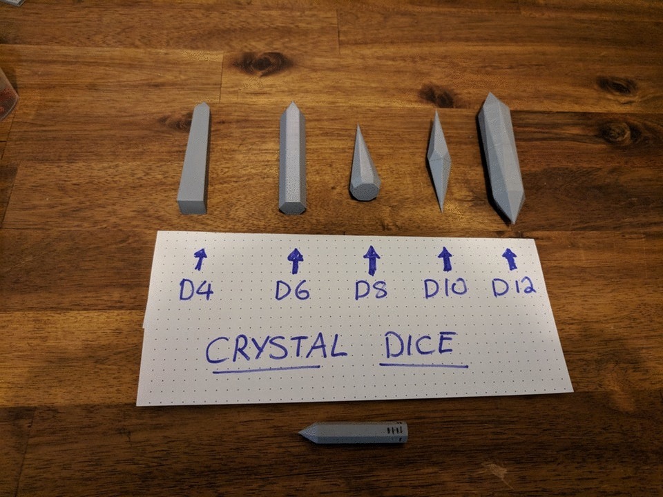 Crystal Dice Set for Tabletop by Billie Ruben <3