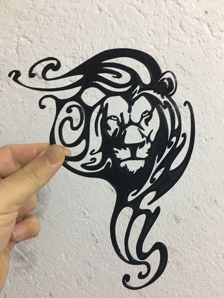 LION in the wind WALL ART /DECORATION