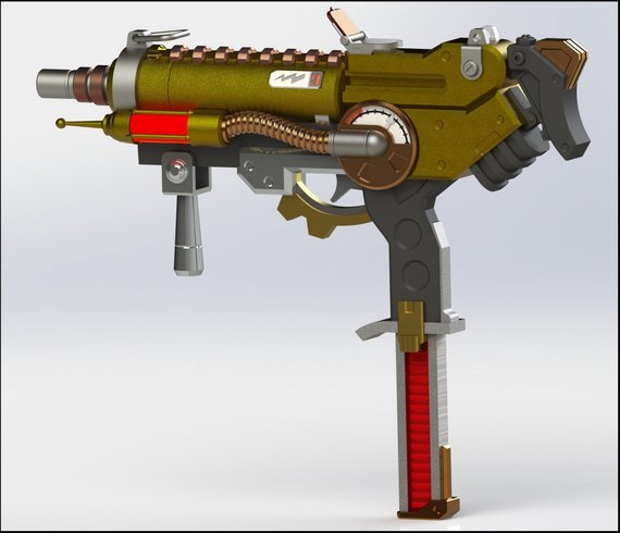 sombra Bride gun Overwatch Cosplay 3d v1.1 model separate for printing