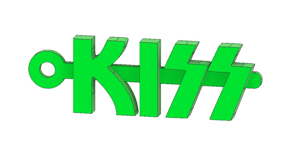 Kiss Logo Keychain