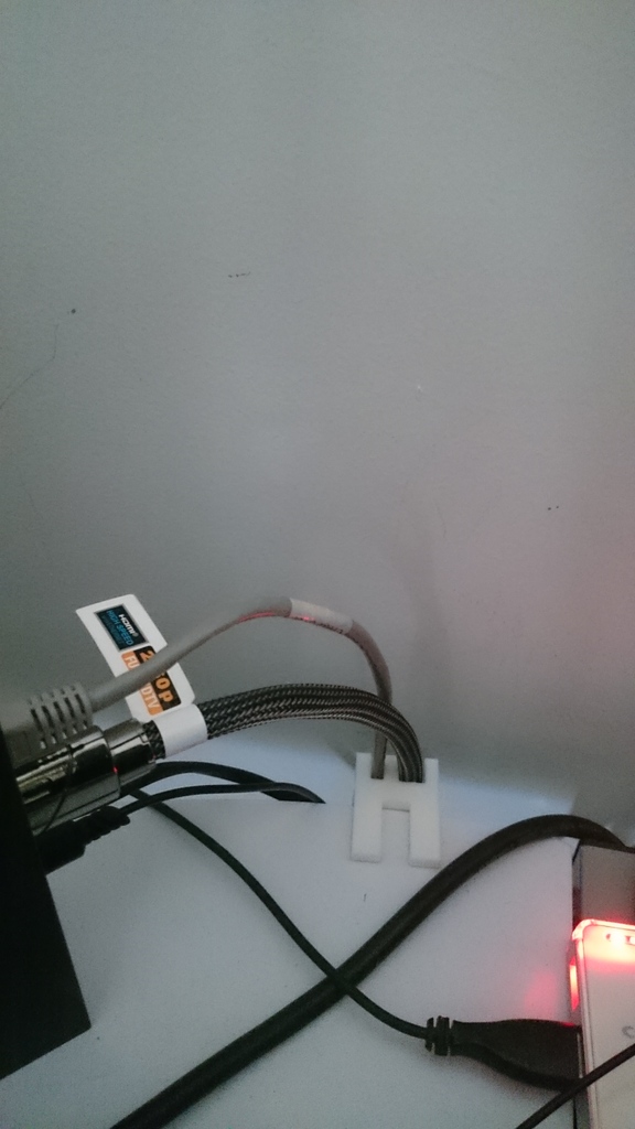 Simple clamp for HDMI & Ethernet cables