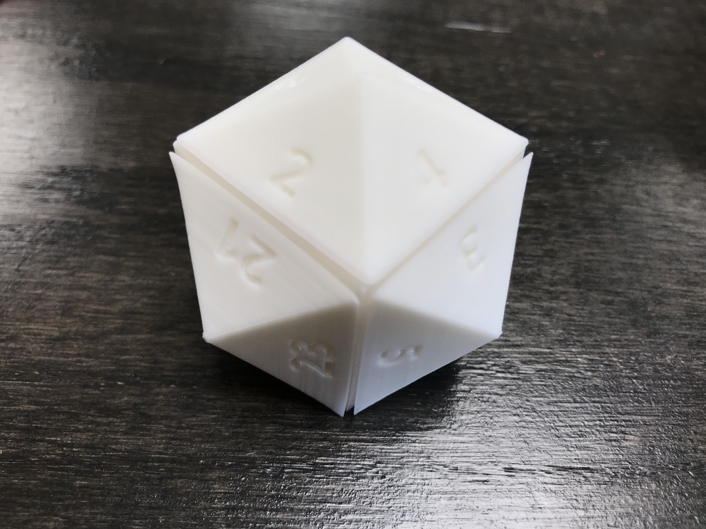 D24 Twenty-four-sided Die (Cube with six four-sided Prisms)