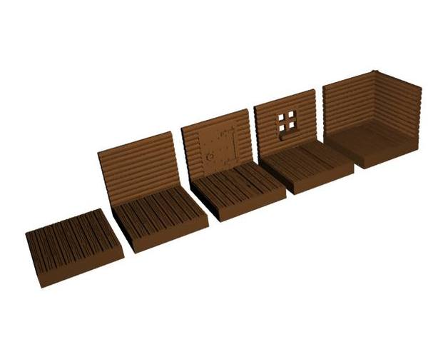 Wooden walls/floor tiles 50x50 compatible with OpenForge