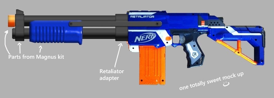 Nerf Retaliator Shotgun Adapter