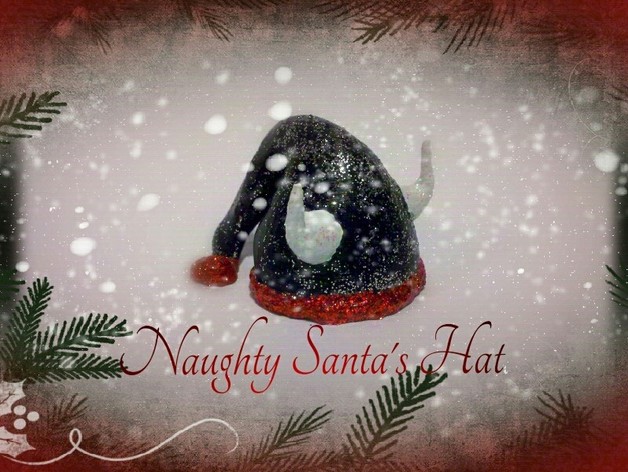 Naughty Santa's Hat Christmas Decoration