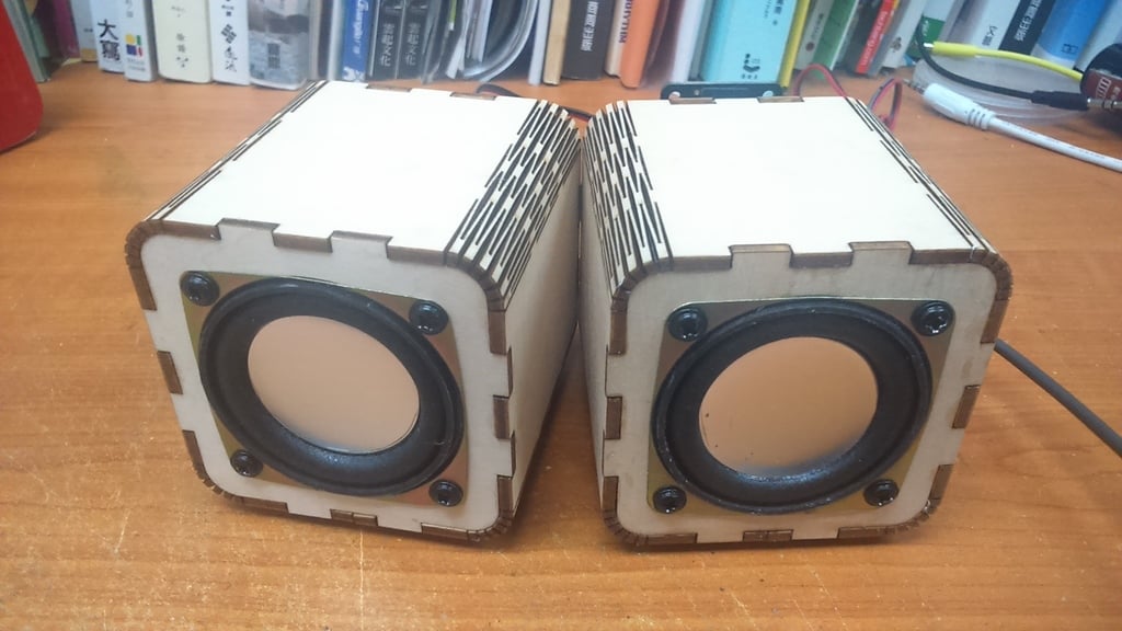 Pi Zero W x Adafruit Speaker Bonnet Laser Cut Speakers