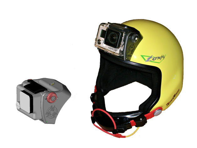 skydiving helmet gopro mount support casque parachutisme