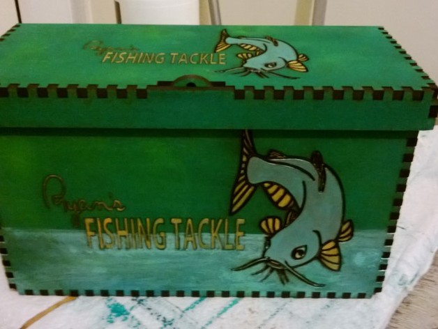 Fishing tackle Box for hooks, floats, bait, lures, spinners, reels, line