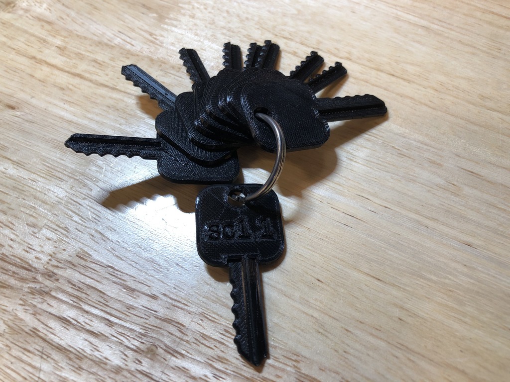 Schlage SC1 5 Pin house key w/label (Plus depth key files)