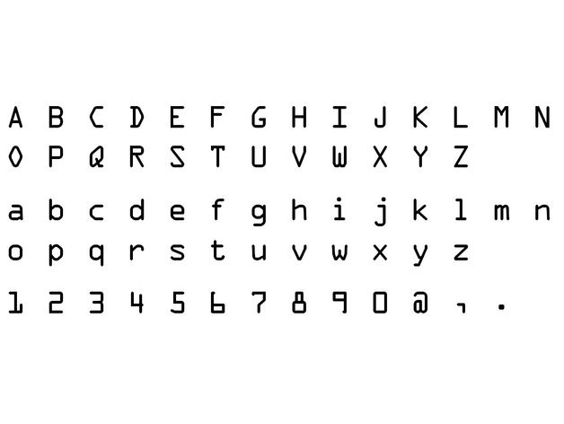 OCR A Extended Font