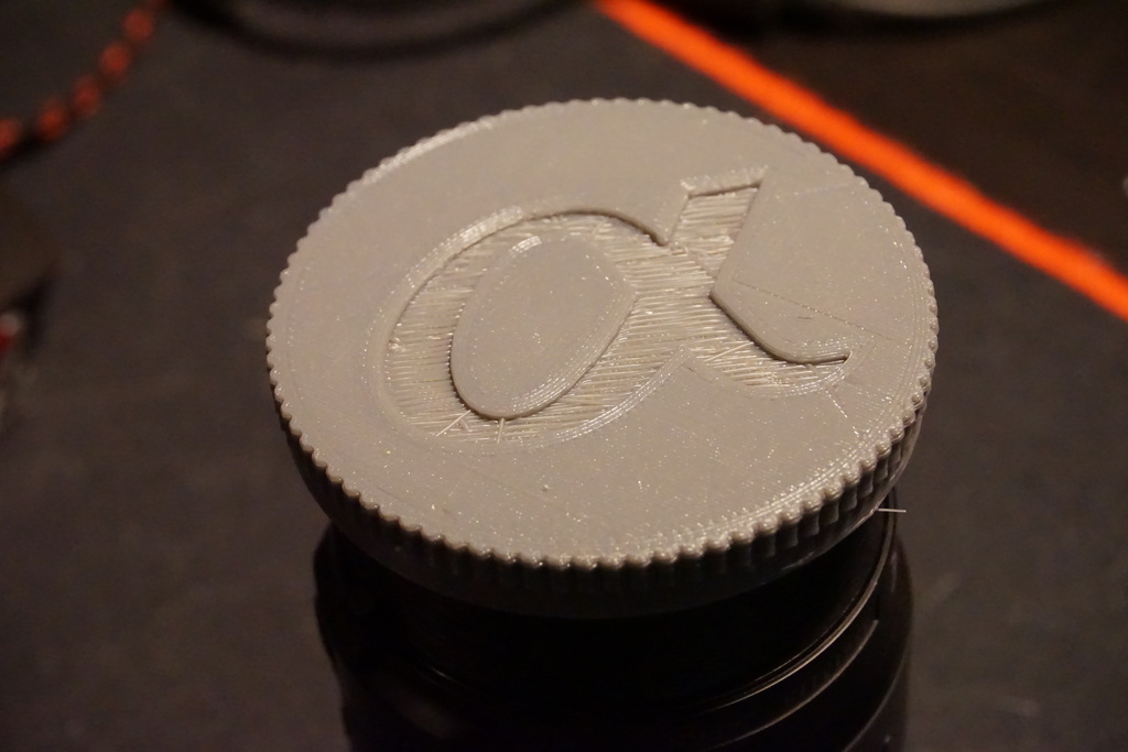 e-mount lens cap with alpha logo