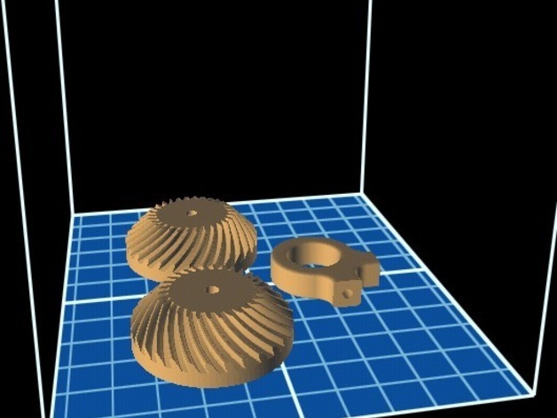Spiral Bevel Gear on one plate