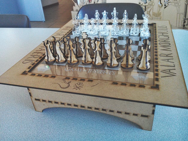Game of Thrones Chess board Lasercut