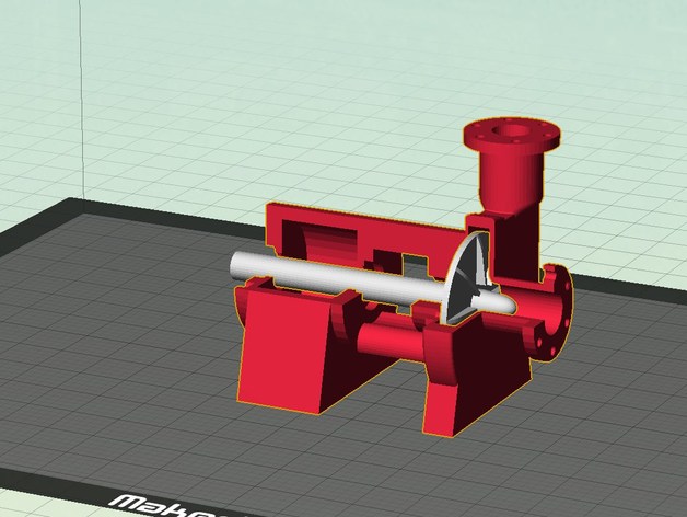 3D centrifugal pump for educational purposes