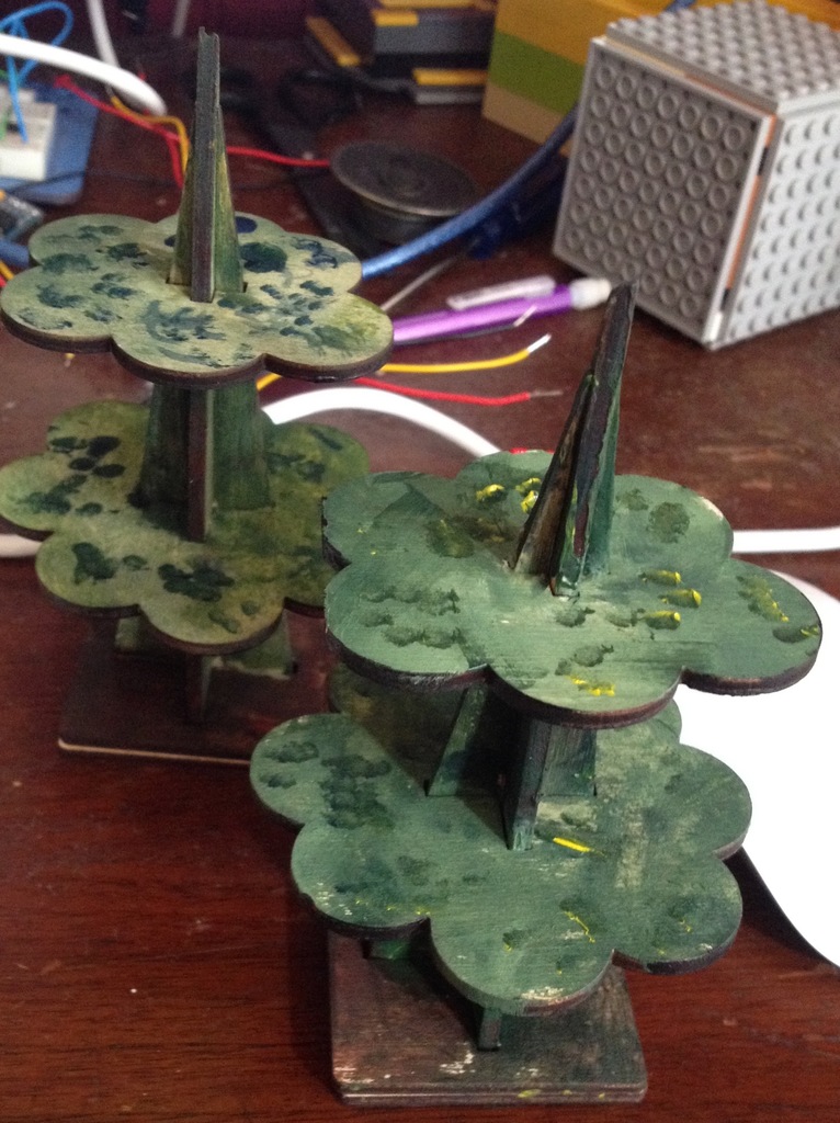 Laser-Cut Tree for Tabletop Gaming