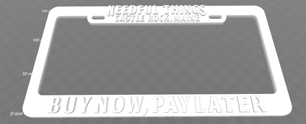 Needful Things - Buy Now, Pay Later, License Plate Frame, Stephen King