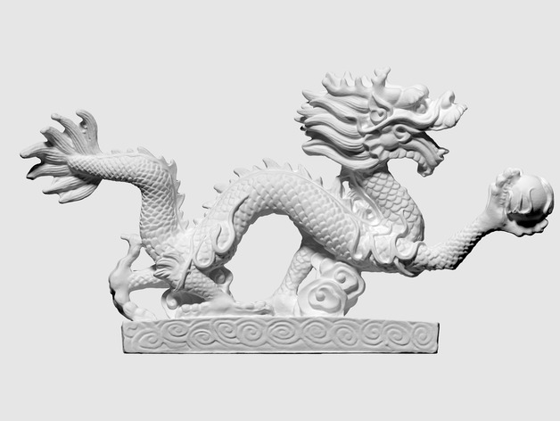 3D scan of plastic dragon 2