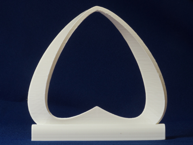 Mobius (Moebius) strip in stand. No support needed.