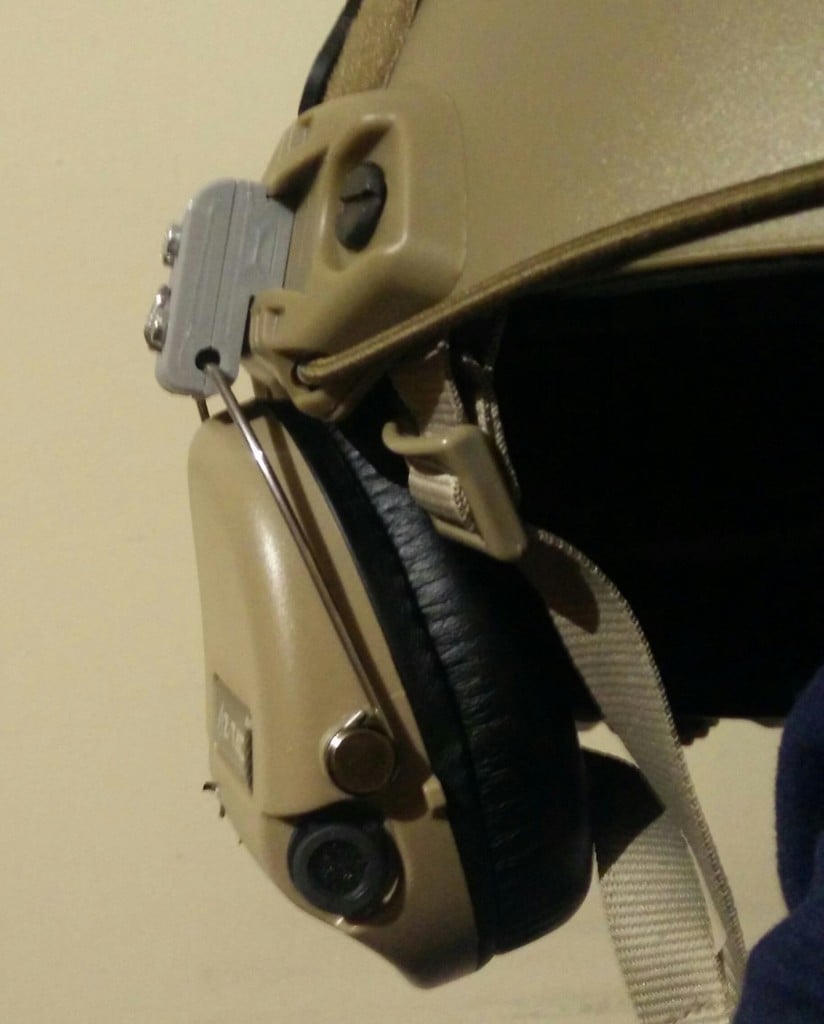 Sordin Headset to OPS Helmet Rail Mount
