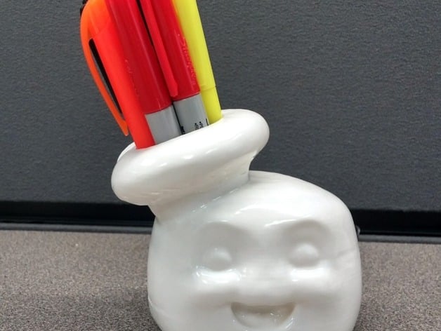 Ghostbuster Stay Puft Marshmallow Man Pen Holder Plant Holder