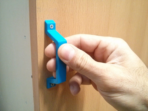 Pull Handle For Cabinet Doors And Drawers From Cad To 3Dprinted Model In 30 Minutes
