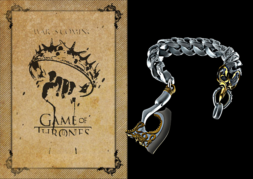 game of thrones "GREYJOY" : Euron Greyjoy : Axe : Chain bracelet/concept