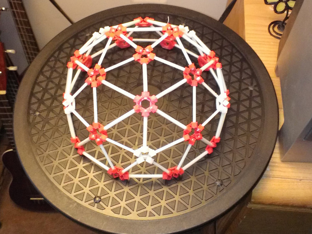 3D printed geodesic 2V dome parts kit