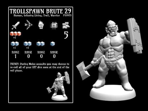 Image of Trollspawn Brute (18mm scale)