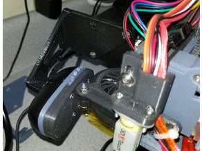 Ender 3 Z-axis Camera Mount for Logitech C270 (20mm Longer with cable management clips - REMIX)