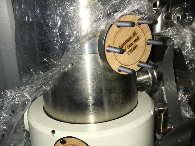 Equipment 'I.O.U.' plates for Scanning Electron Microscope