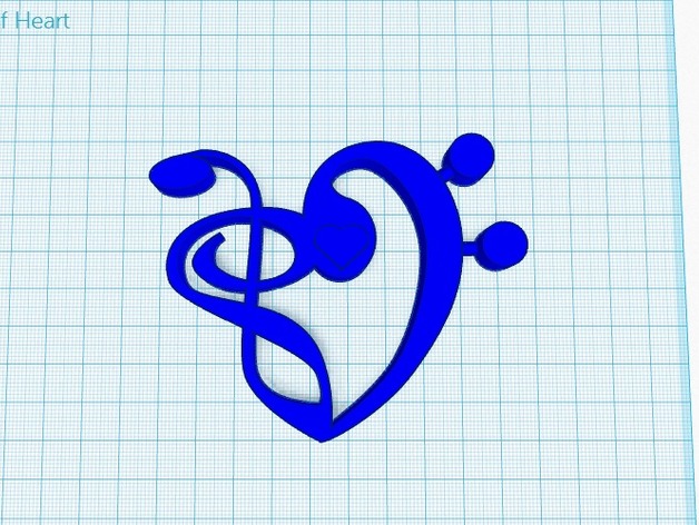 Treble and Bass Clef Heart