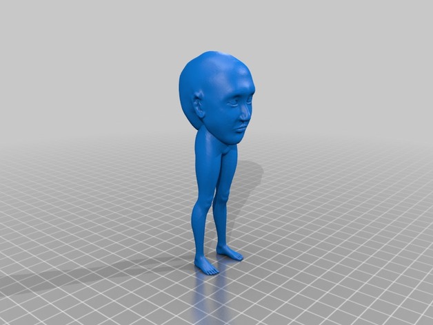 Human head with legs