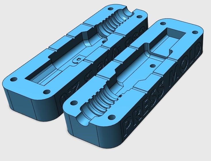 Press mold for USB type B 2.0 plug connector