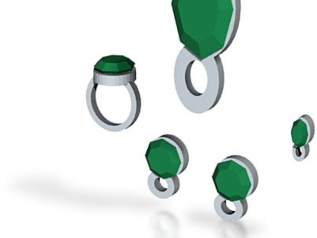 lara emerald jewelry full set