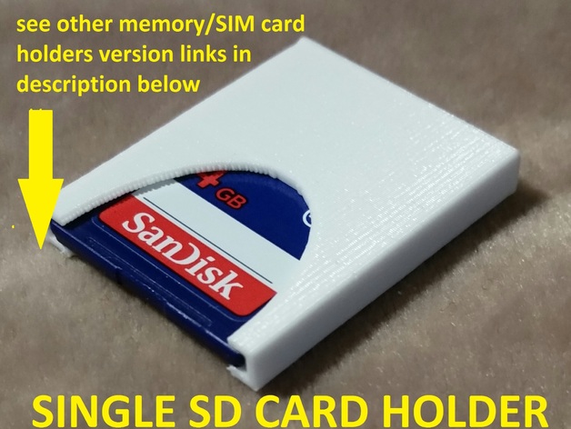 Single SD Memory card holder