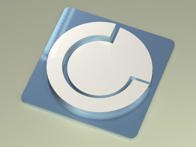 Company logo as a glass pad