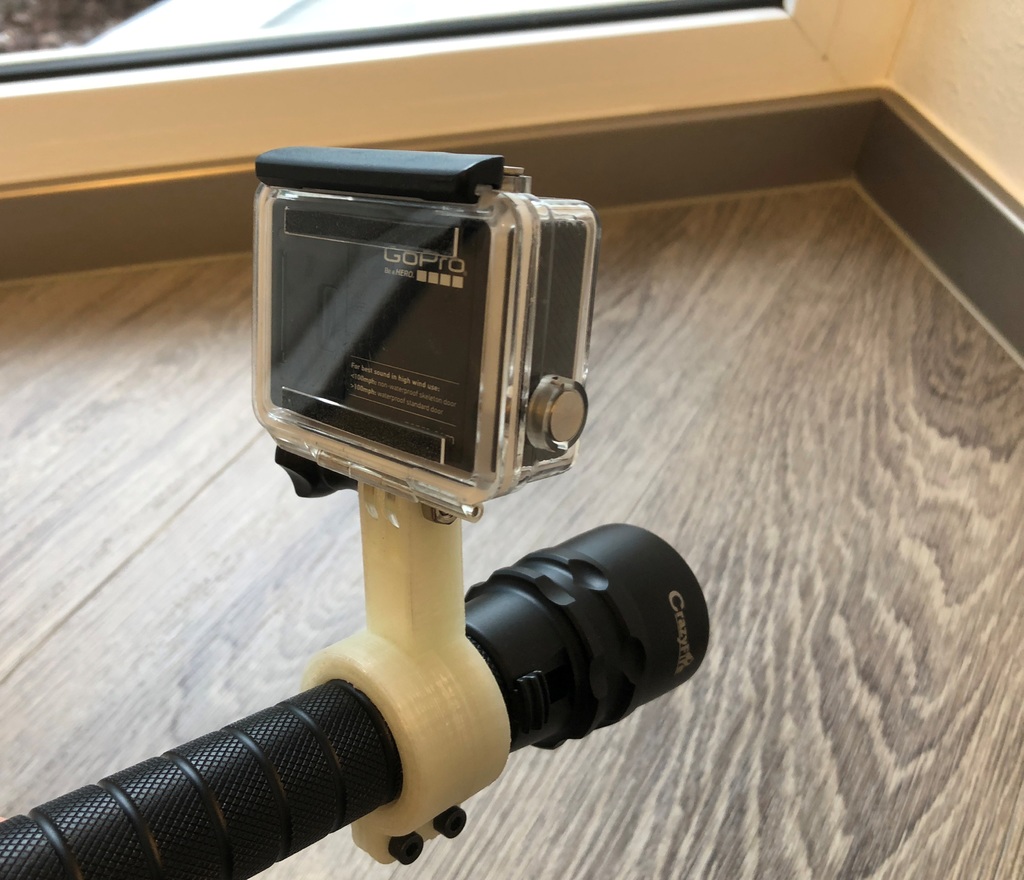 GoPro mount for diving lamp
